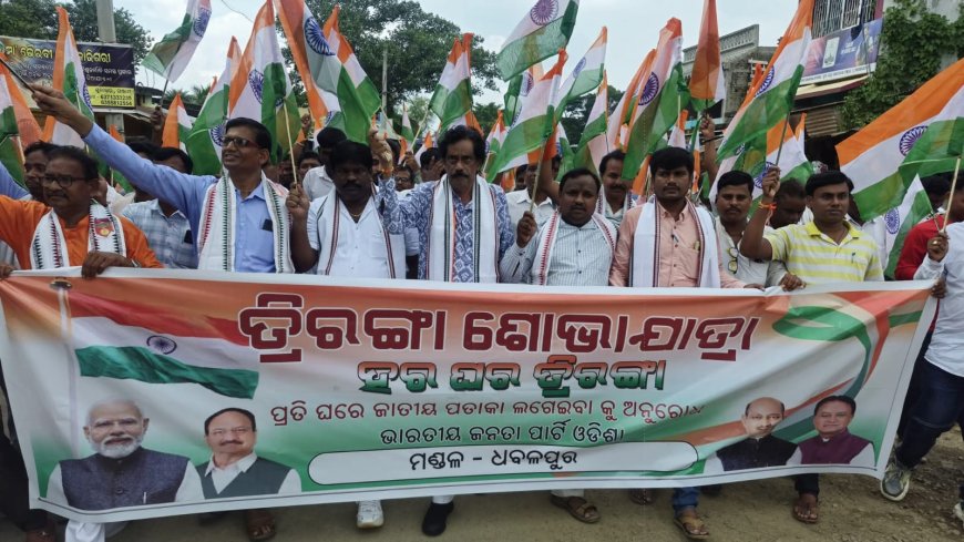 ଶେରଗଡ଼ରେ ବିଜେପି ପକ୍ଷରୁ ତ୍ରିରଙ୍ଗା ଶୋଭାଯାତ୍ରା