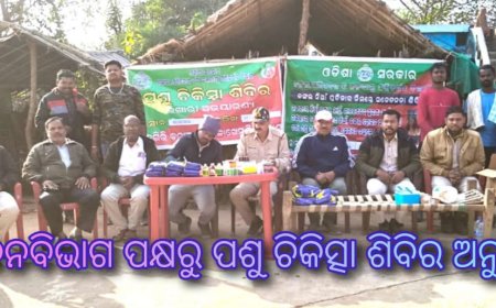 ବନବିଭାଗ ପକ୍ଷରୁ ପଶୁ ଚିକିତ୍ସା ଶିବିର ଅନୁଷ୍ଠିତ