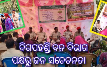 ଦିଗପହଣ୍ଡି ବନ ବିଭାଗ ପକ୍ଷରୁ ଜନ ସଚେତନତା       