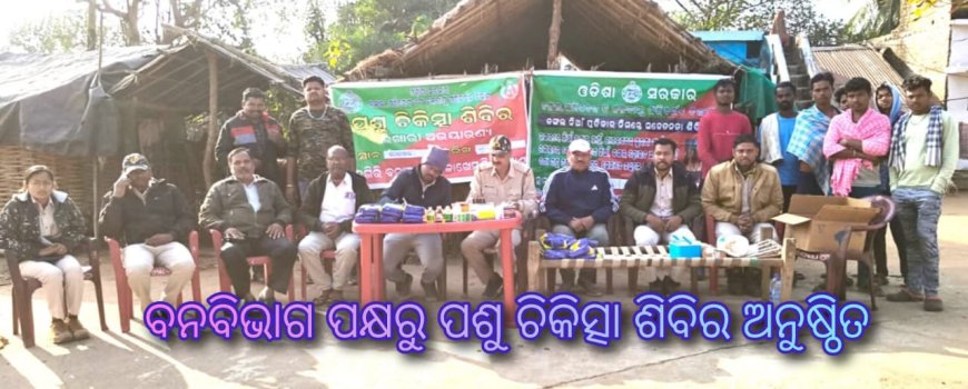 ବନବିଭାଗ ପକ୍ଷରୁ ପଶୁ ଚିକିତ୍ସା ଶିବିର ଅନୁଷ୍ଠିତ